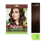 Nisha Creme Hair Color for Women - Dark Brown | Grocsy