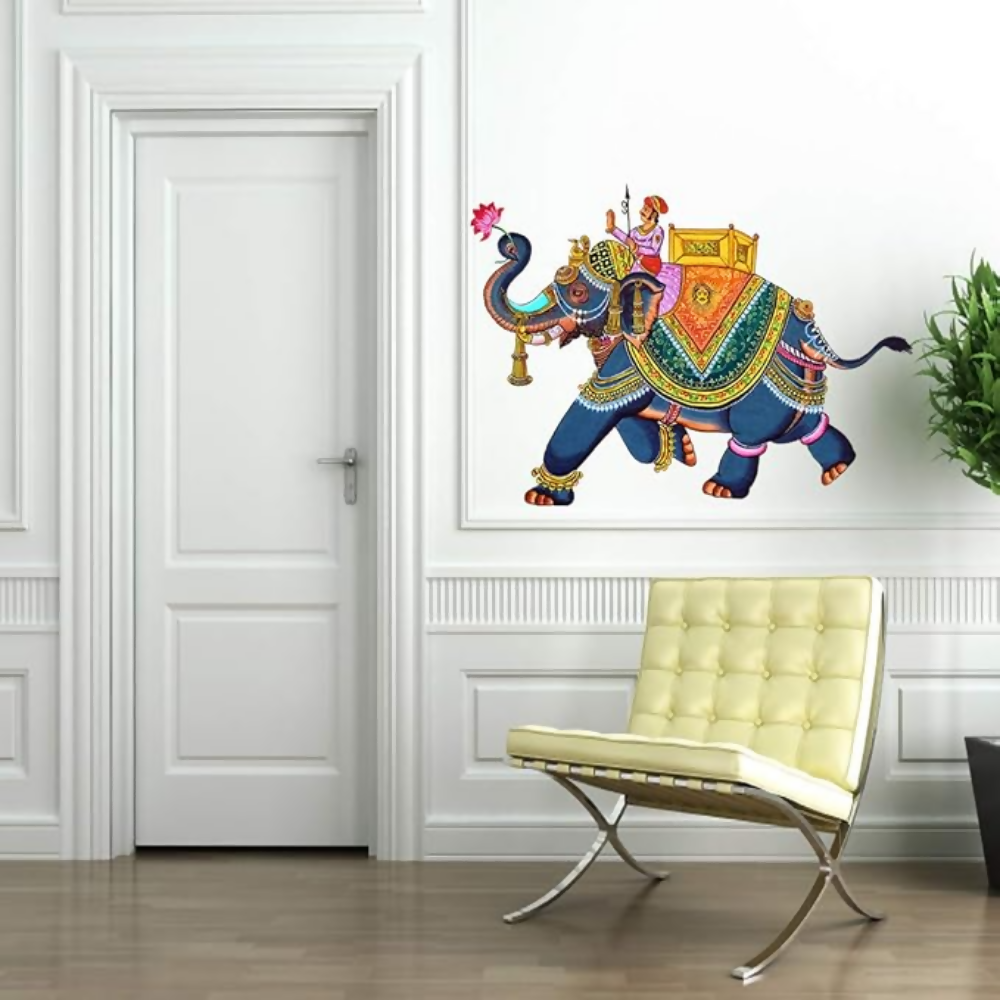 Rangoli White Glossy Vinyl Wall Sticker Premium Self-Adhesive Waterproof Decorative Wall Decal for Bedroom | Grocsy