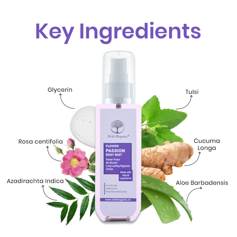 Wild Organic Flower Passion Body Mist | Grocsy