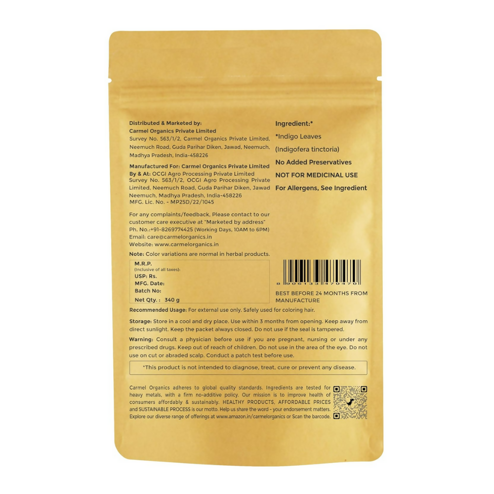 Carmel Organics Indigo Leaves Powder | Grocsy