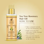 Skiura Nature Tea Tree Rosemary Hair Oil For Strong Healthy Hair And Dandruff Free | Grocsy