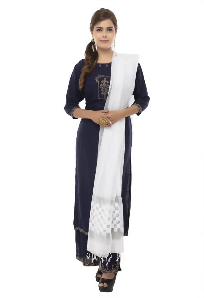 Mominos Fashion White Buta Cut Dupatta | Grocsy