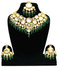 Joban Fashion Hand Made High Quality Gold Plated Base Metal Alloy Kundan Stone Studded Kundan Jewellery Set | Grocsy