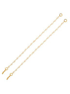 NVR Pearl Studded Classic Gold-Polished 1 Line Ear Chain Ear Cuff | Grocsy