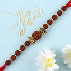 Rudraksha Divinity Rakhi & Kaju Katli Box | Grocsy