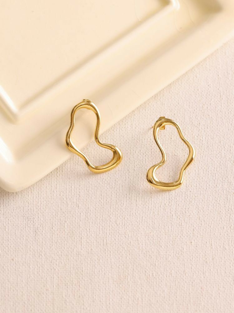 Golden Drop Earrings - Ruby Raang | Grocsy