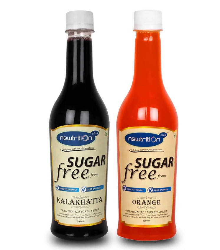 Newtrition Plus Sugar Free Kalakhatta & Orange Syrup | Grocsy