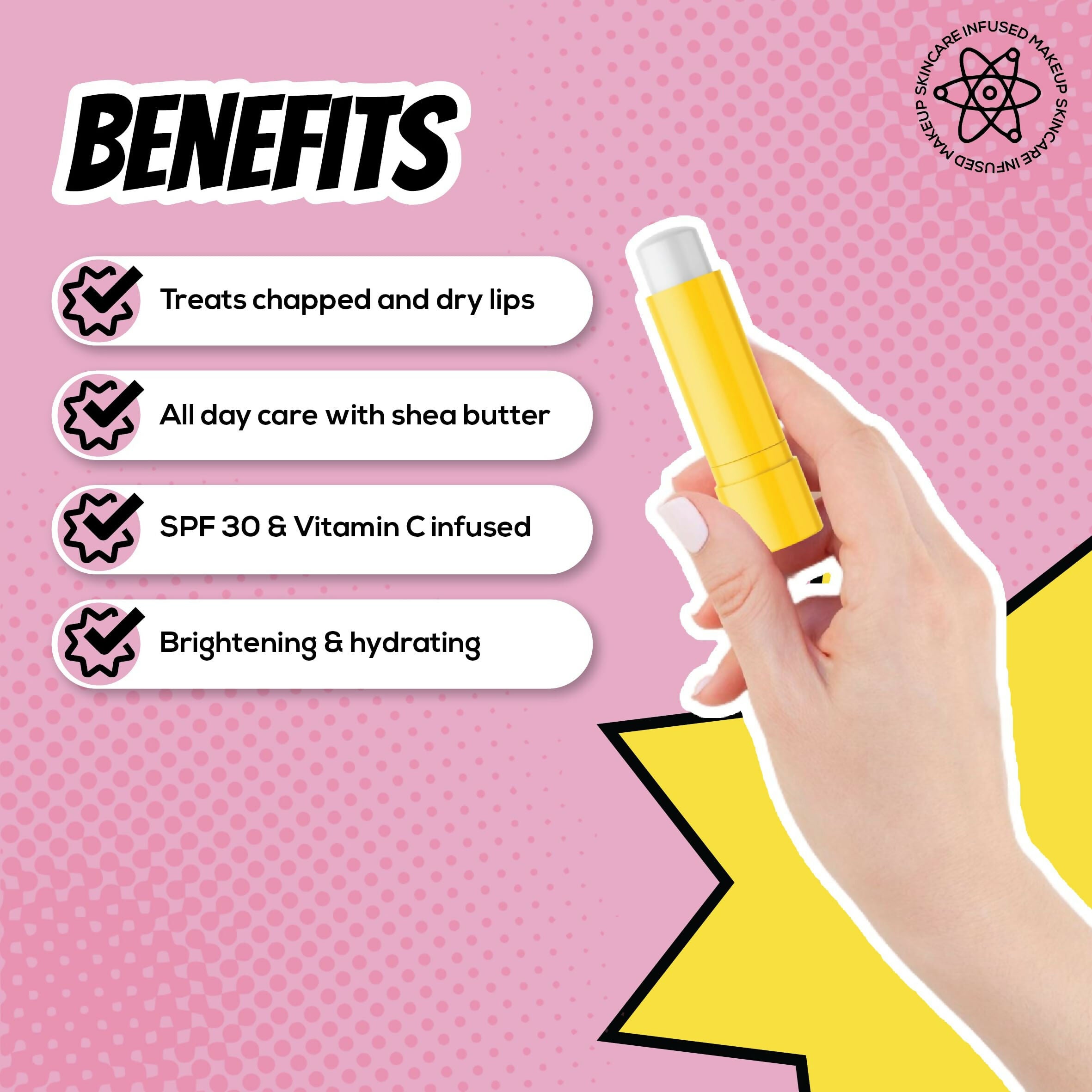 Renee Everyday Tinted Lip Balm - Plain Jane, Moisturizes & Protects with SPF 30 | Grocsy