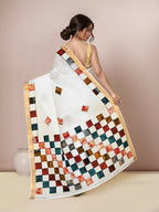 Joban Fashion Multicolor Cotton Applic Saree | Grocsy