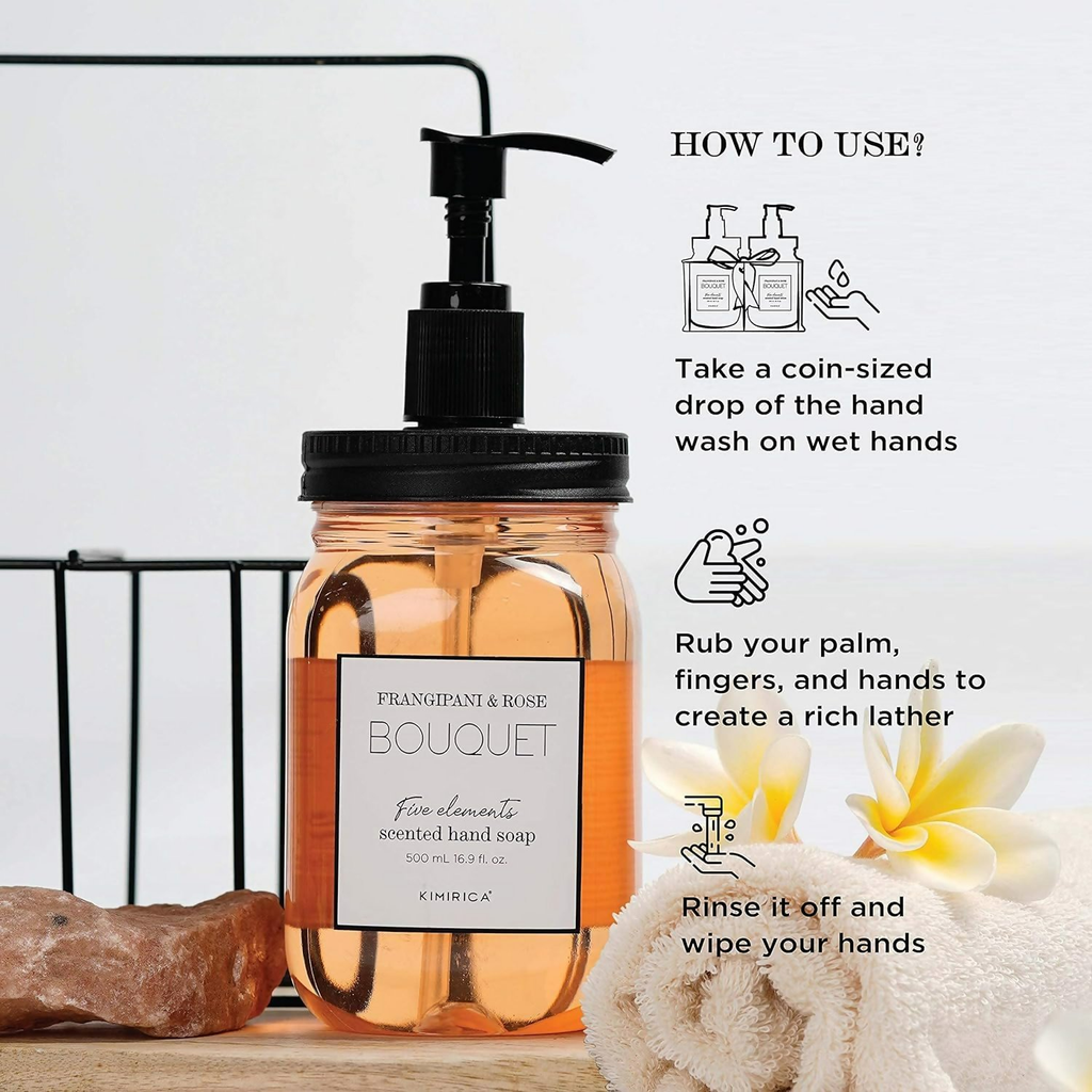 Kimirica Frangipani & Rose Scented Bouquet Hand Soap | Grocsy