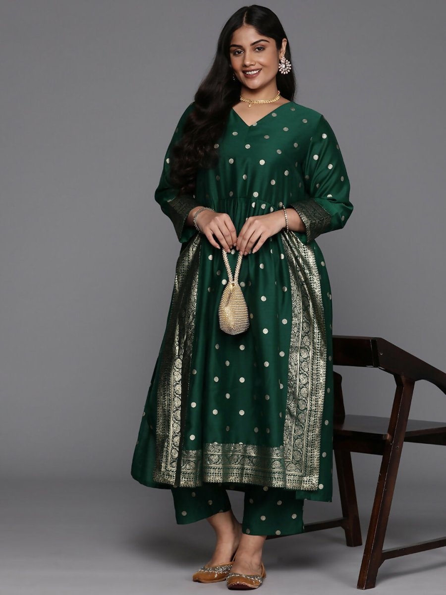 Ahalyaa Women's Traditional wear Kurta Set - Green | Grocsy