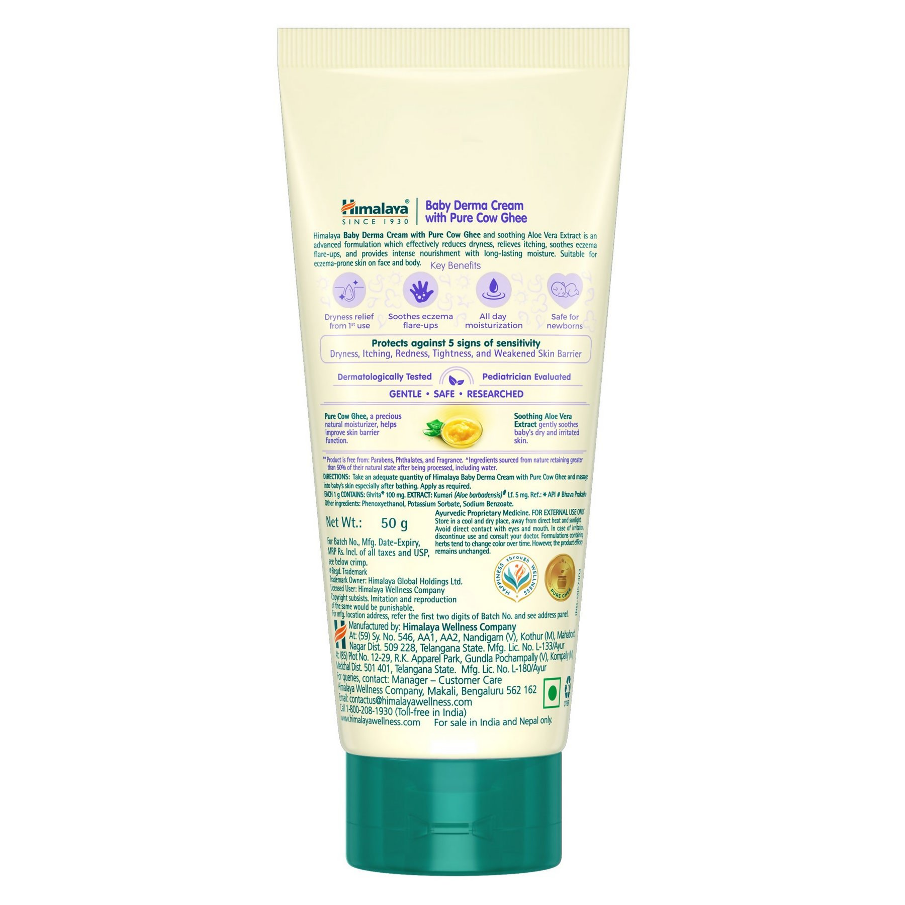 Himalaya Herbals Baby Derma Cream with Pure Cow Ghee | Grocsy