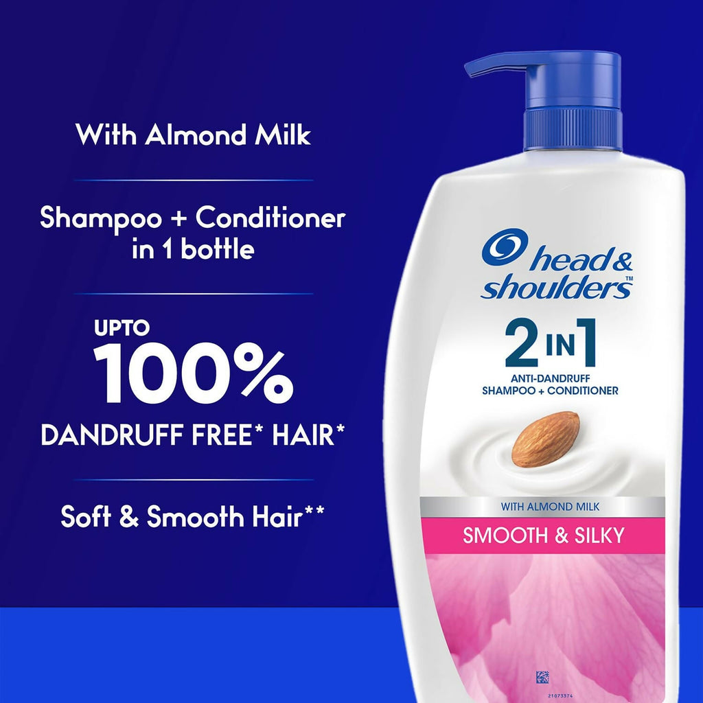 Head & Shoulders 2-in-1 Smooth and Silky Anti Dandruff Shampoo + Conditioner | Grocsy