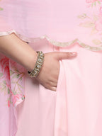 Ahalyaa Women's Traditional wear Ethnic Dress - Pink | Grocsy