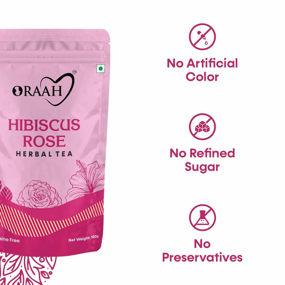 Oraah Hibiscus Rose Herbal Tea | Grocsy