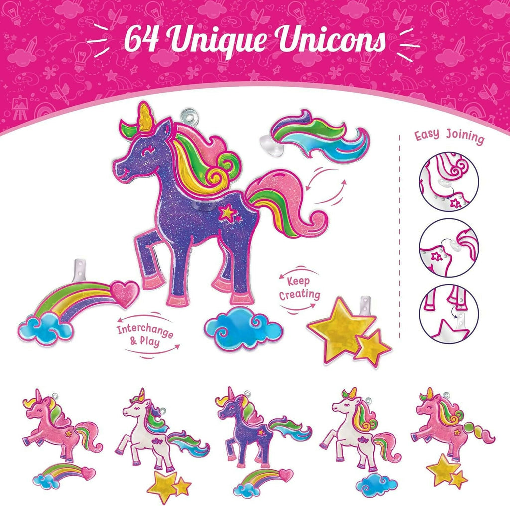 Imagimake Window Art Princess & Unicorn Suncatcher Kit Unicorn Toys for Girls Age 5-8 Craft Kits | Grocsy