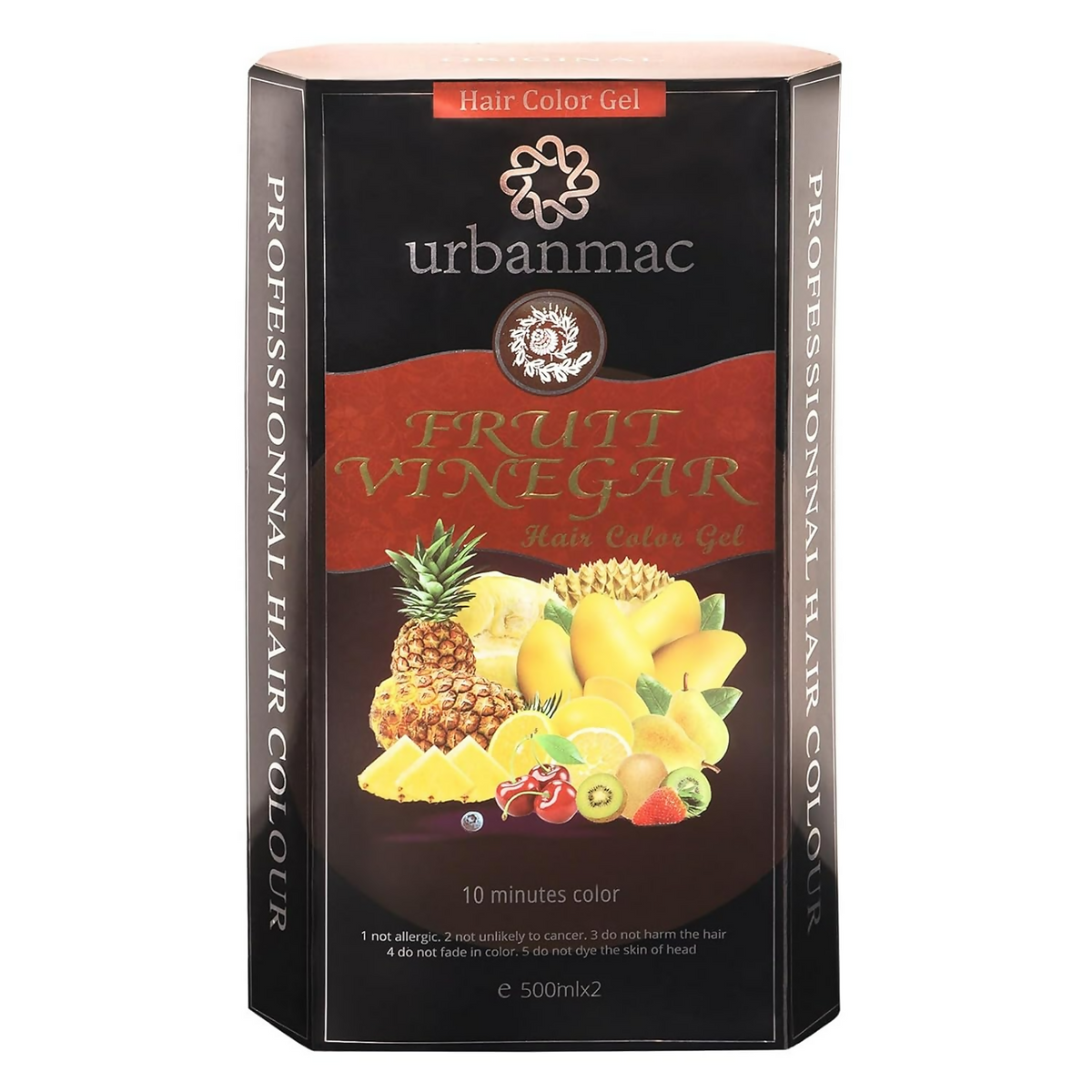 Urbanmac Fruit Vinegar Gel Hair Color Natural Hair Color Dye For Black | Grocsy