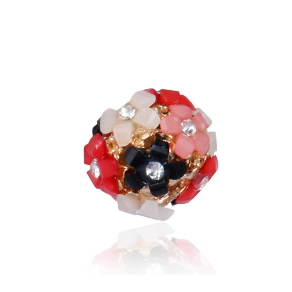 Trendoo Jewelry Gold-Polished Stylish Fancy Party Wear Multi Color Studs | Grocsy