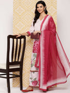 Ahalyaa Women's Traditional wear Kurta Set - Beige | Grocsy