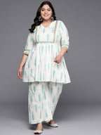 Ahalyaa Women's Traditional wear Co-ords - Off White | Grocsy