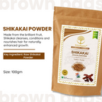 Wild Organic Shikakai Powder Natural Hair Conditioner For Smooth & Silky Hair | Grocsy