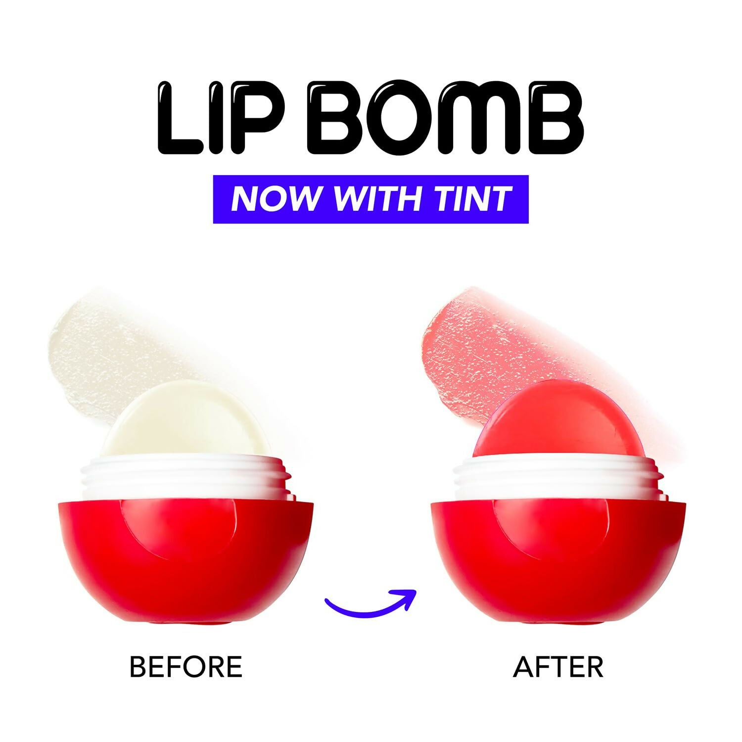 Blue Heaven Tinted Lip Balm Strawberry infused with Shea Butter, Almond oil and Vitamin E | Grocsy