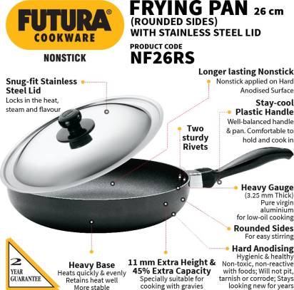 Hawkins Futura Non-stick Frying Pan 26 cm Diameter 1 L (NF26RS) | Grocsy