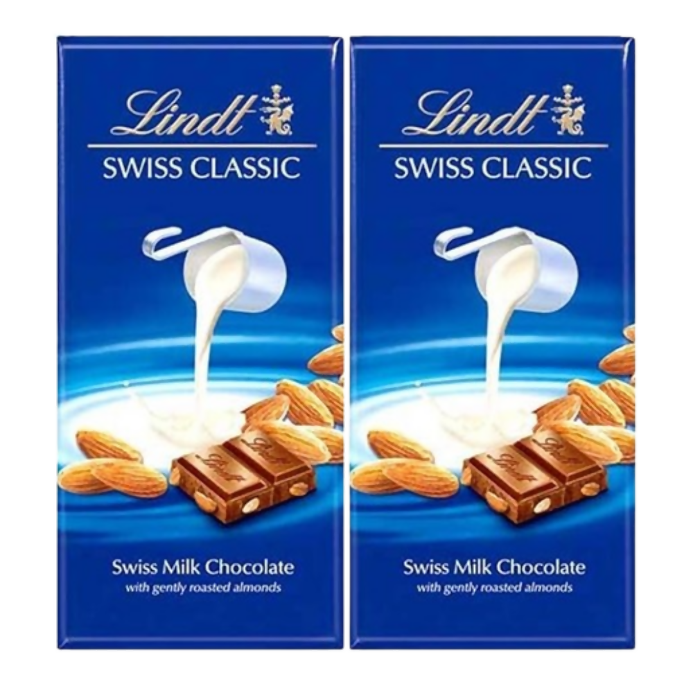 Lindt Swiss Classic Bar Chocolate, Almond | Grocsy