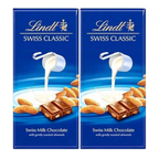 Lindt Swiss Classic Bar Chocolate, Almond | Grocsy