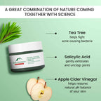 Alps Goodness Acne Control French Green Clay Mask For Oily Skin With Tea Tree, Salicylic Acid & Apple Cider Vinegar | Grocsy