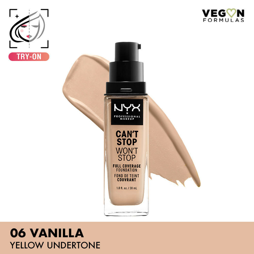 NYX Professional Makeup Can't Stop Won't Stop Full Coverage Foundation - Vanilla | Grocsy