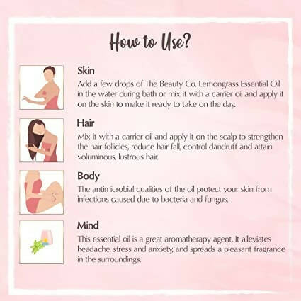 The Beauty Co. Lemon Grass Essential Oil | Grocsy