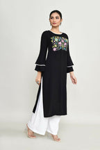 Joban Fashion Black Rayon Tunic | Grocsy