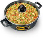 Hawkins Futura Non-stick Cook-n-Serve Bowl with Glass Lid 23 cm Diameter 3 L (NCB30G) | Grocsy
