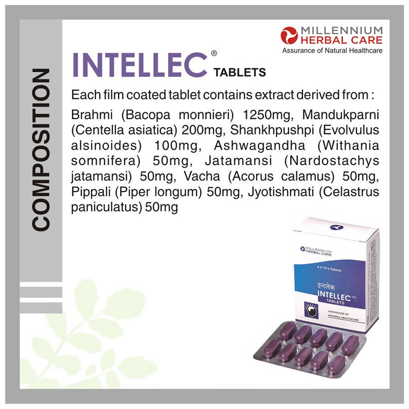 Millennium Herbal Intellec Tablets | Grocsy