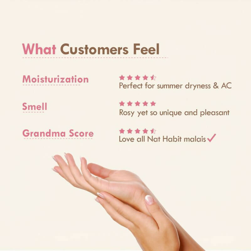 Nat Habit Tucuma Rose Light Hand Malai Cream | Grocsy