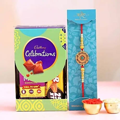 Kundan Ethnic Rakhi and Cadbury Celebrations | Grocsy
