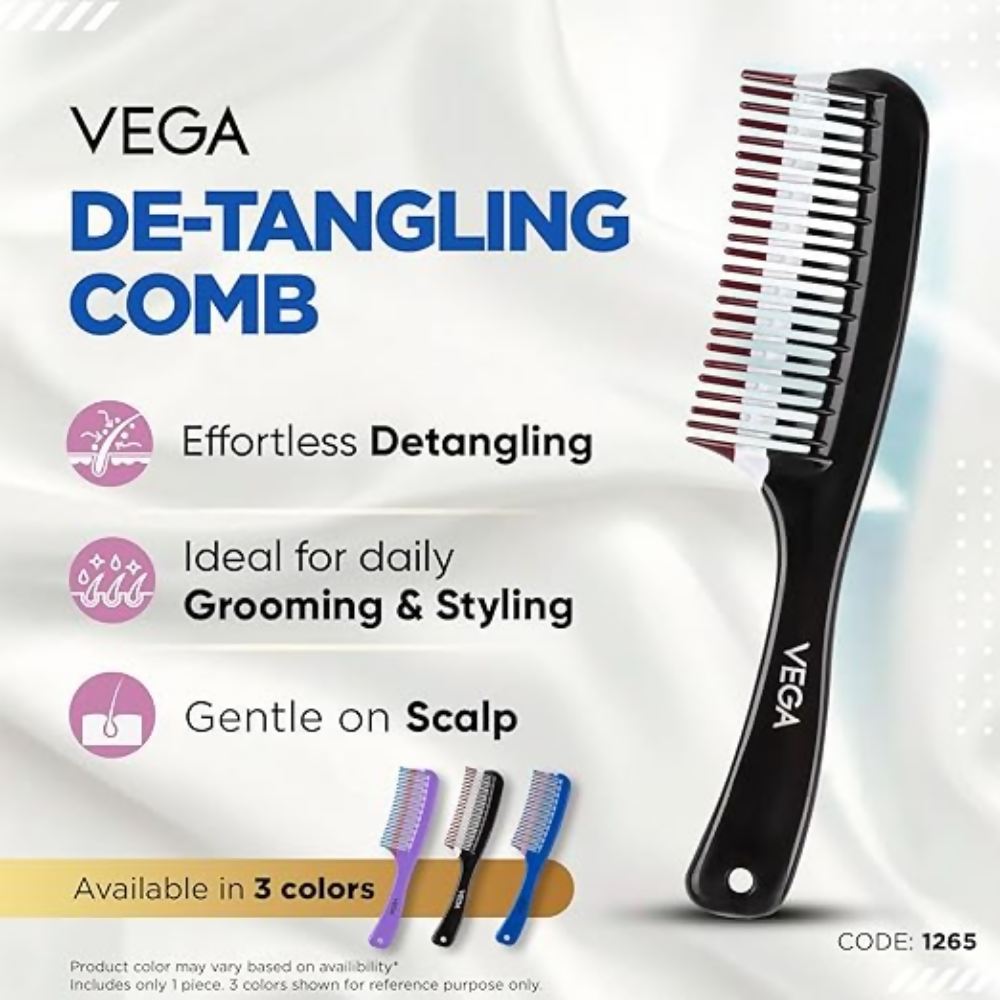 Vega Detangling Comb with 2 Row Teeth | Grocsy