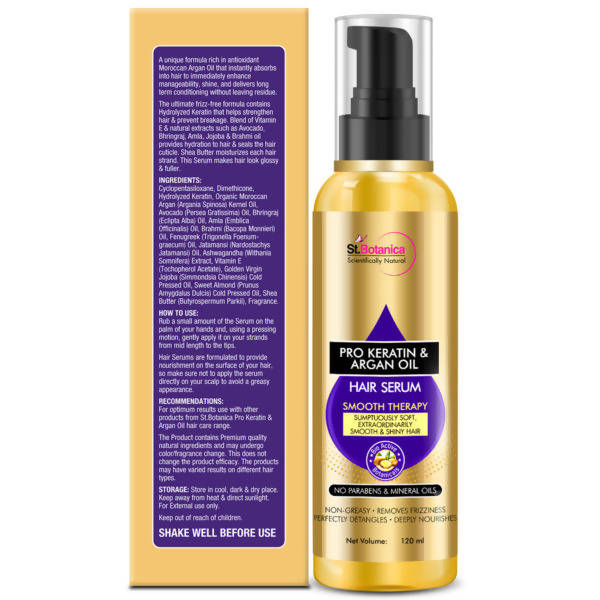St.Botanica Pro Keratin And Argan Oil Hair Serum | Grocsy