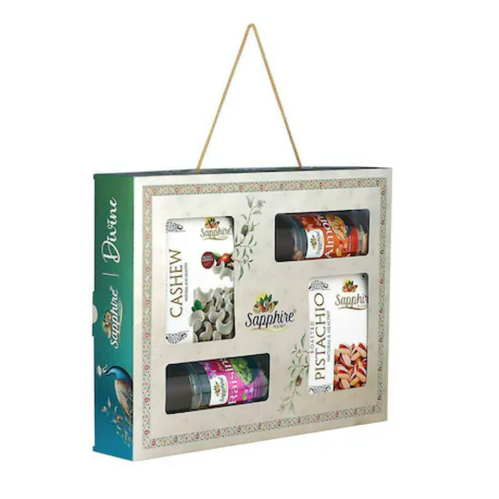 Sapphire Dry Nuts Divine Assorted Dry Fruit Gift Pack | Grocsy