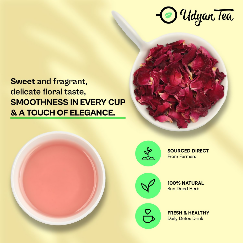 Udyan Tea Rose Pure Herbal Tea | Grocsy