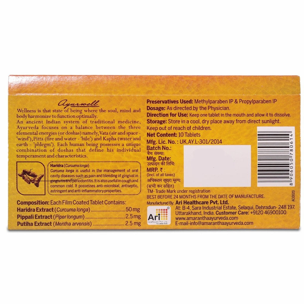 Amarantha Ayurvedic CurQmint Tablets | Grocsy