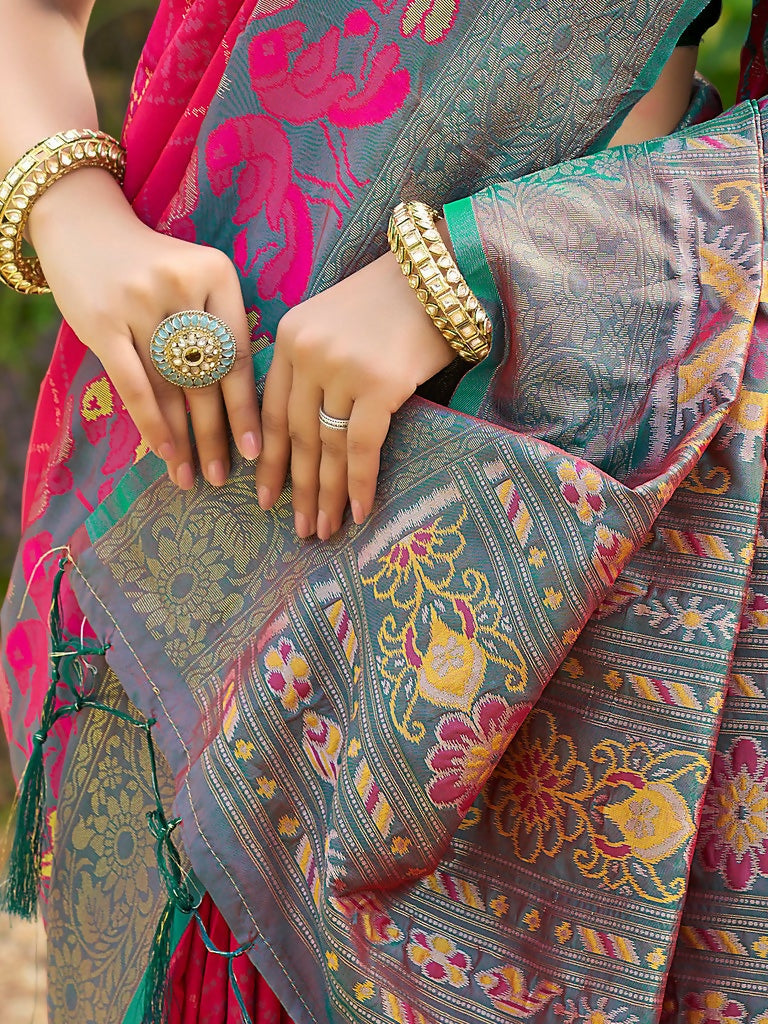 Shree Shyam Fashion Red Soft Silk Saree | Grocsy