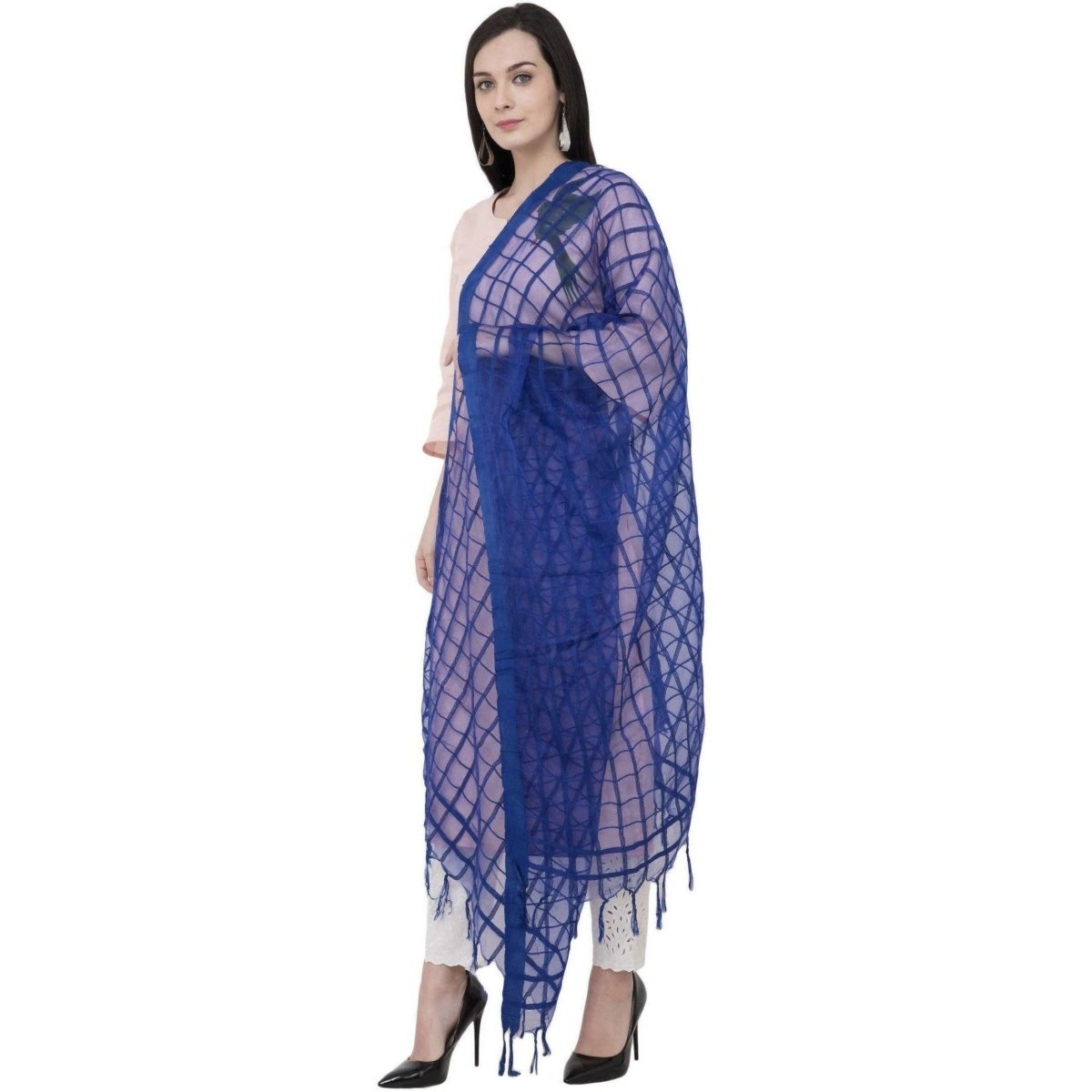 A R Silk Cotton Square Regular Dupatta Color Royal Dupatta or Chunni | Grocsy