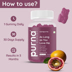 Purna As Long As You Love Me Ceramides Gummies - Passion Fruit | Grocsy