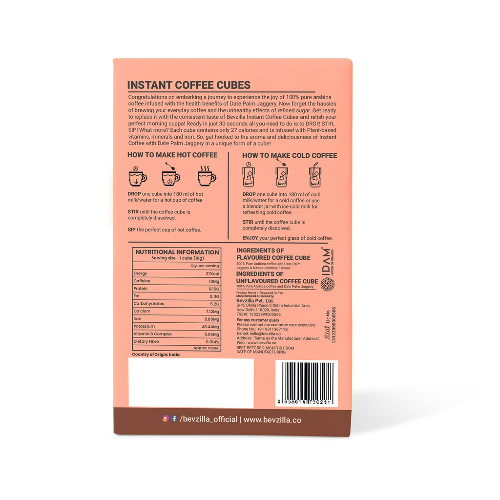 Bevzilla Chocolate & Mocha + Belgian Chocolate Coffee Cubes | Grocsy