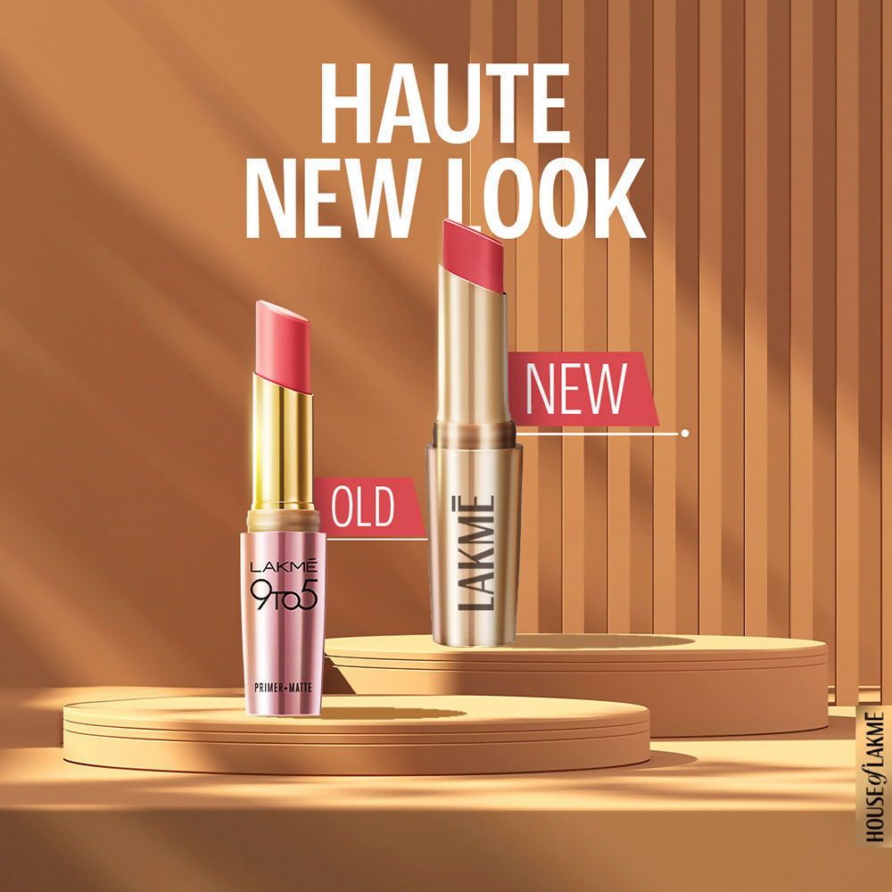 Lakme 9 To 5 Powerplay Priming Matte Lipstick - Rosy Sunday | Grocsy
