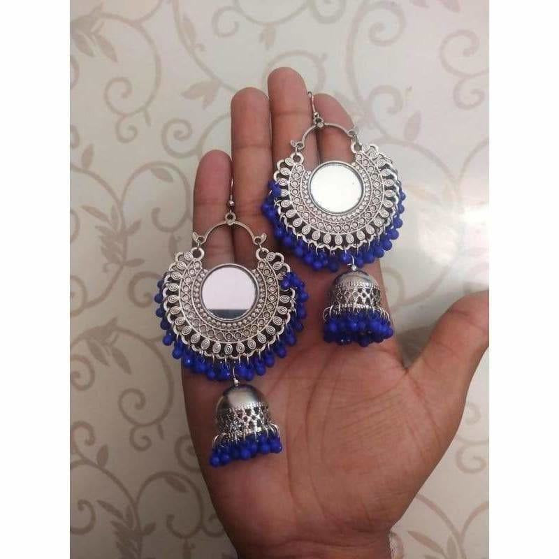 MS Fashion India Latest Designer Royal Blue Color Earring Jhumka For Women | Grocsy