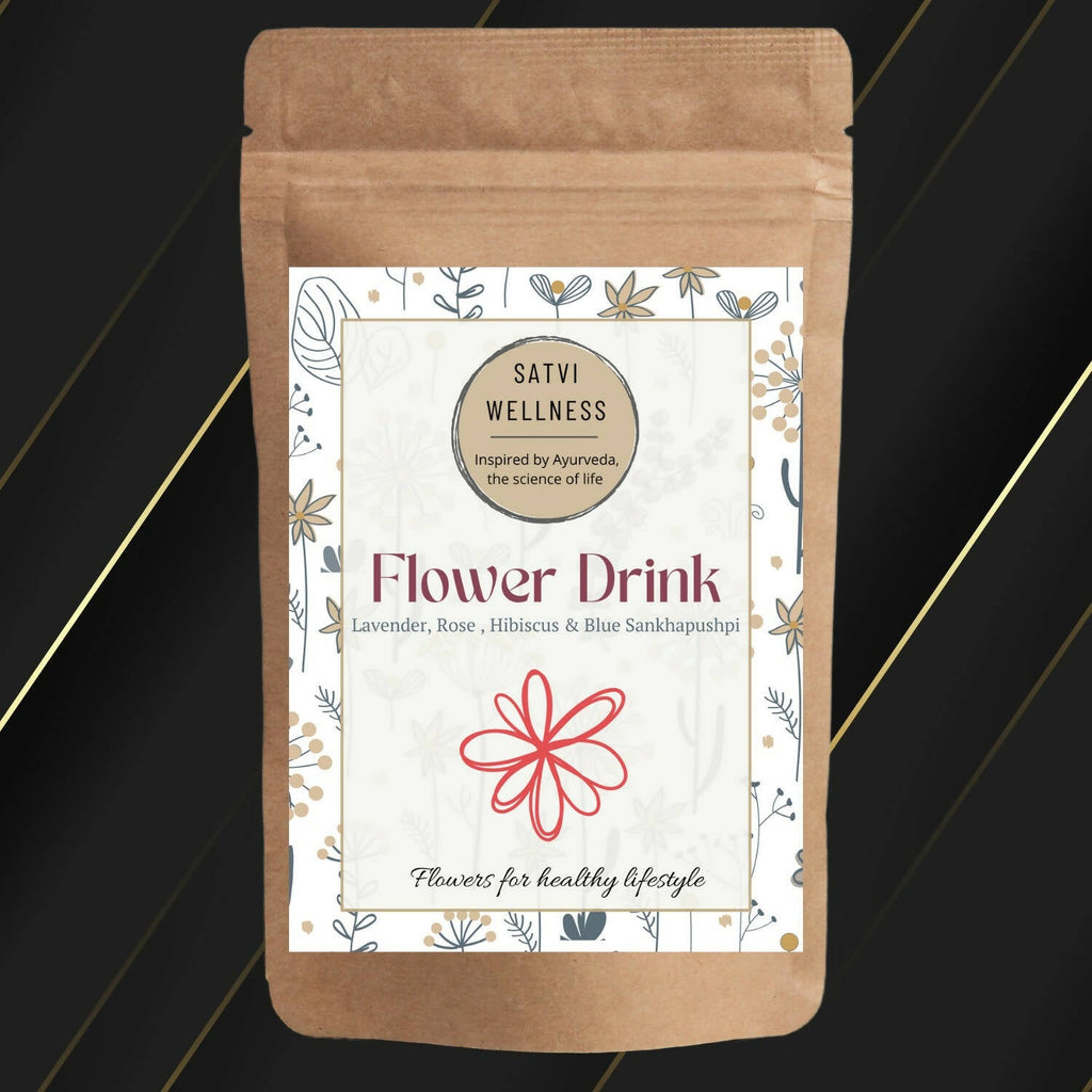 Satvi Wellness Mix Flower Drink | Mixed Flower Tea | Herbal Tea | Grocsy