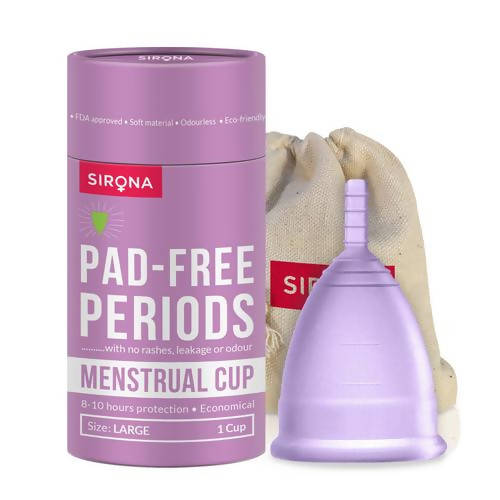 Sirona Reusable Menstrual Cup with Pouch | Grocsy